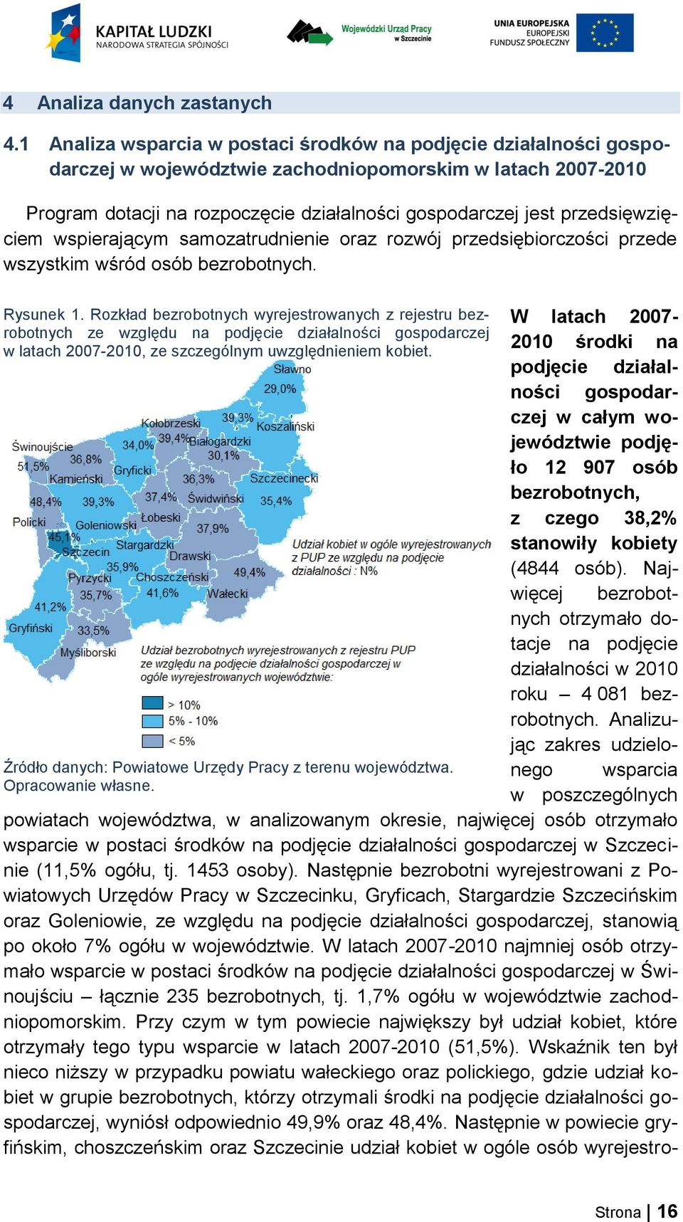 przedsięwzięciem wspierającym samozatrudnienie oraz rozwój przedsiębiorczości przede wszystkim wśród osób bezrobotnych. Rysunek 1.