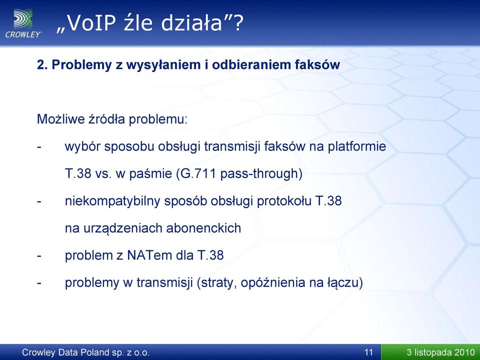 obsługi transmisji faksów na platformie T.38 vs. w paśmie (G.