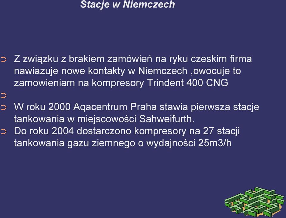 2000 Aqacentrum Praha stawia pierwsza stacje tankowania w miejscowości Sahweifurth.