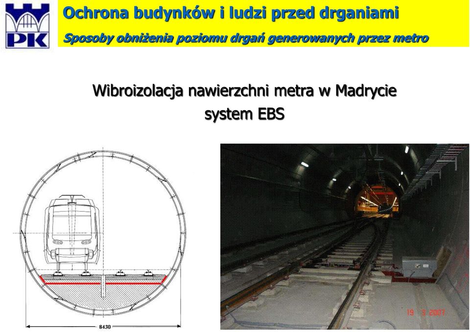 drgań generowanych przez metro