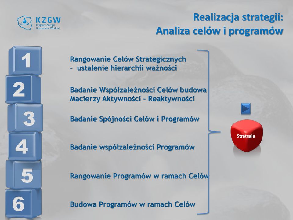 Aktywności - Reaktywności Badanie Spójności Celów i Programów Badanie współzależności