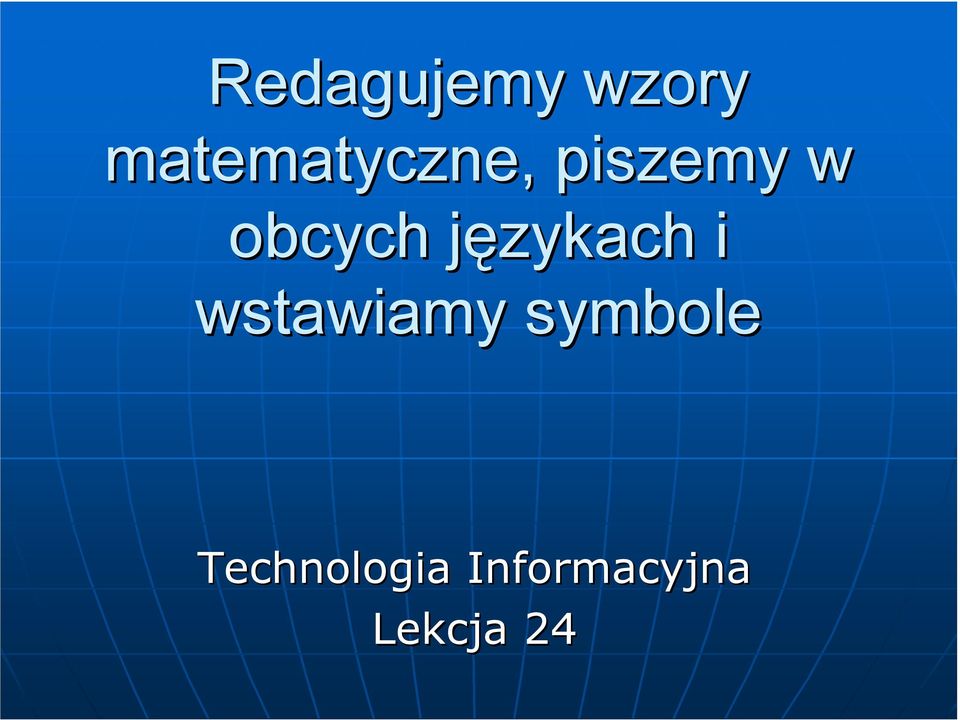 obcych językach j i