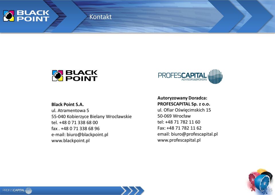 pl www.blackpoint.pl Autoryzowany Doradca: PROFESCAPITAL Sp. z o.o. ul.