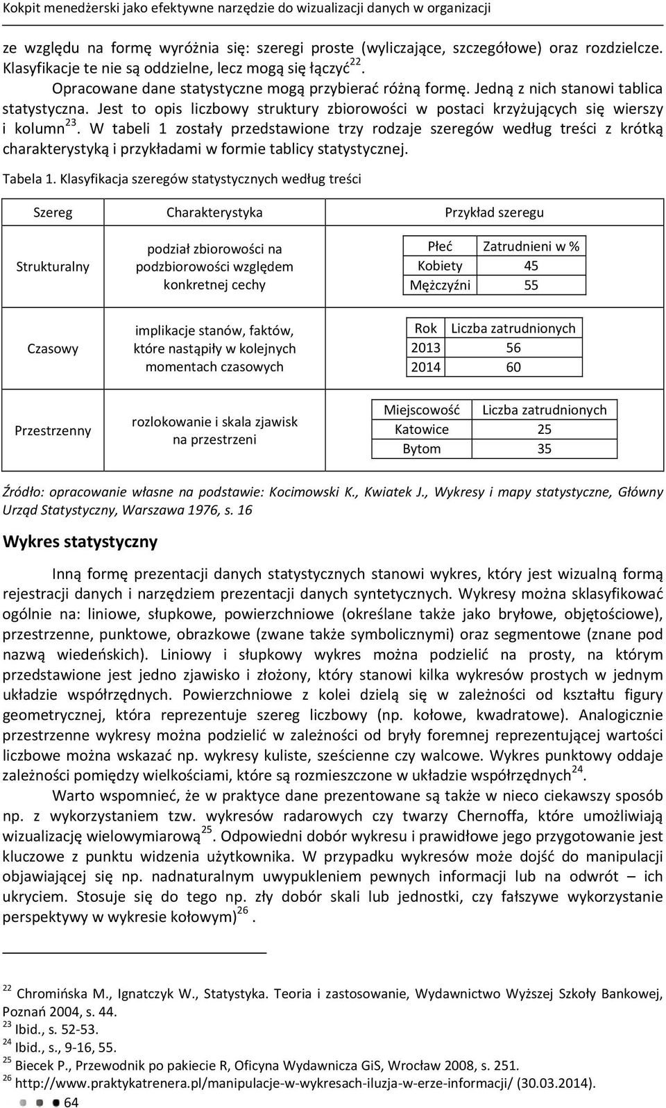 Jest to opis liczbowy struktury zbiorowości w postaci krzyżujących się wierszy i kolumn 23.