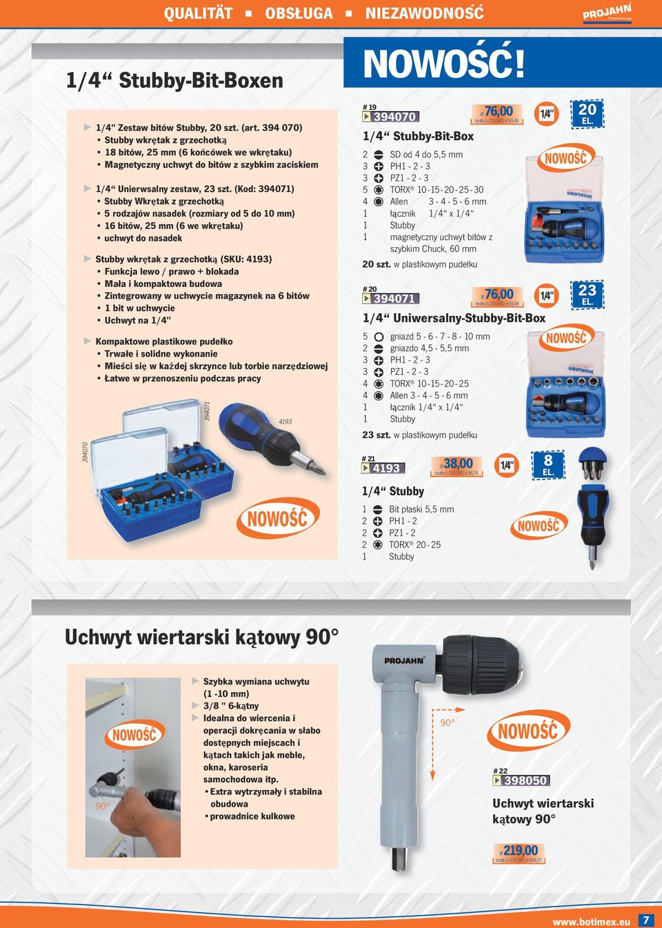 (Kod: 9407) Stubby Wkrętak z grzechotką 5 rodzajów nasadek (rozmiary od 5 do 0 mm) bitów, 25 mm ( we wkrętaku) uchwyt do nasadek Stubby wkrętak z grzechotką (SKU: 49) Funkcja lewo / prawo + blokada