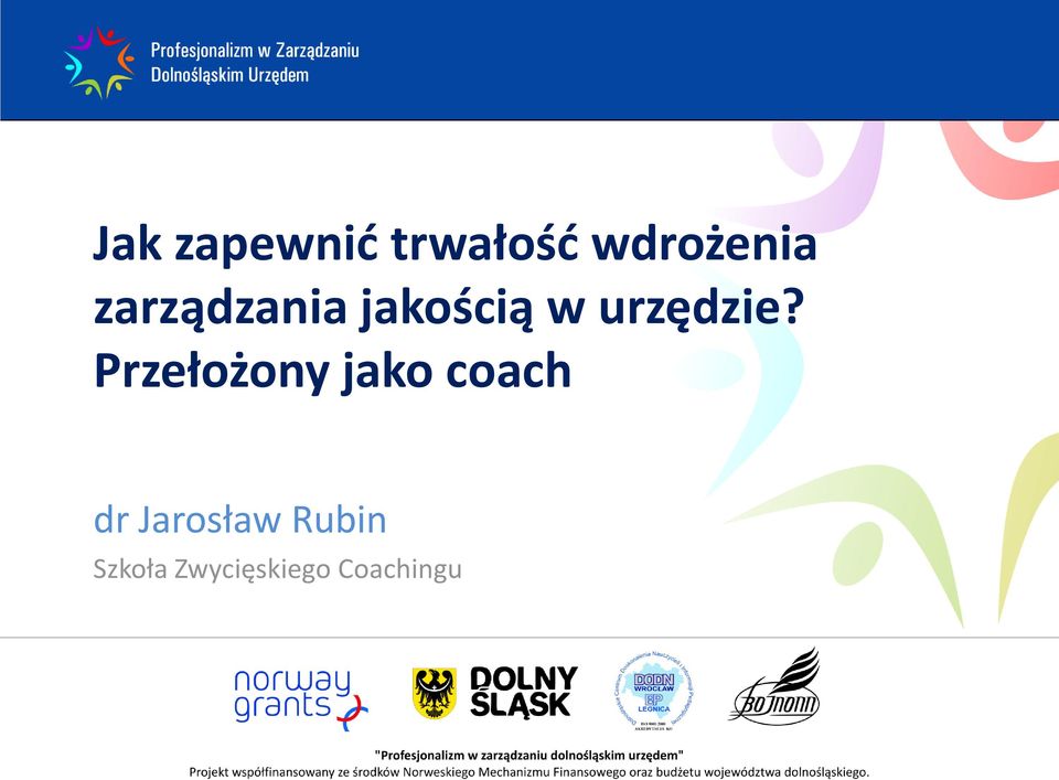 Przełożony jako coach dr Jarosław