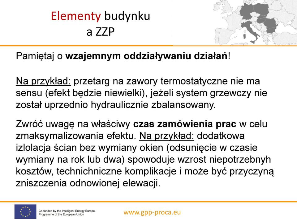 hydraulicznie zbalansowany. Zwróć uwagę na właściwy czas zamówienia prac w celu zmaksymalizowania efektu.