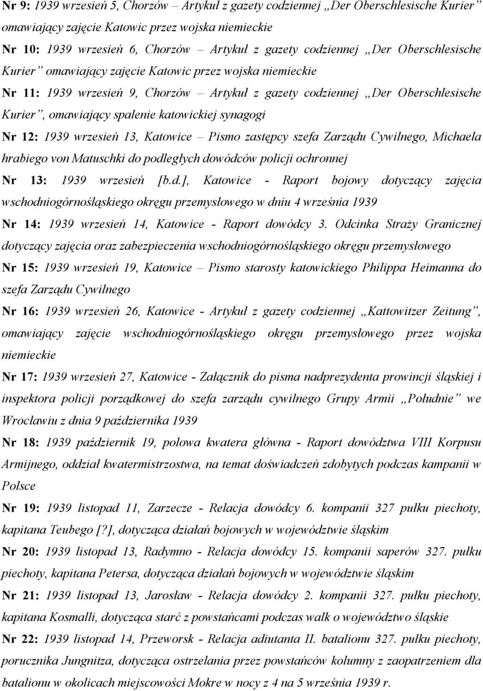 synagogi Nr 12: 1939 wrzesień 13, Katowice Pismo zastępcy szefa Zarządu