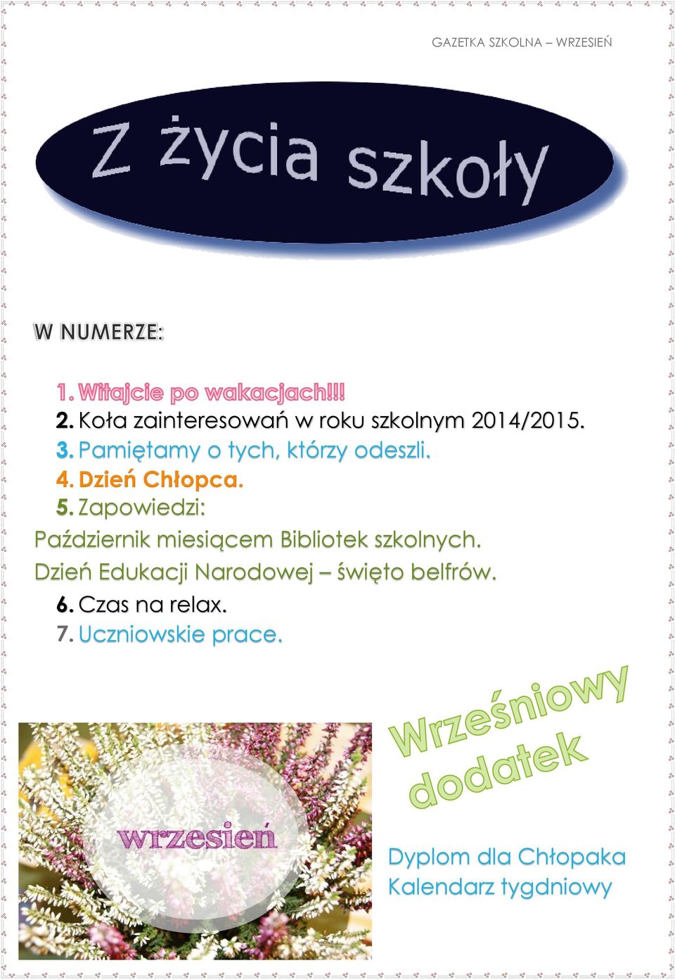 Zapowiedzi: Październik miesiącem Bibliotek szkolnych.