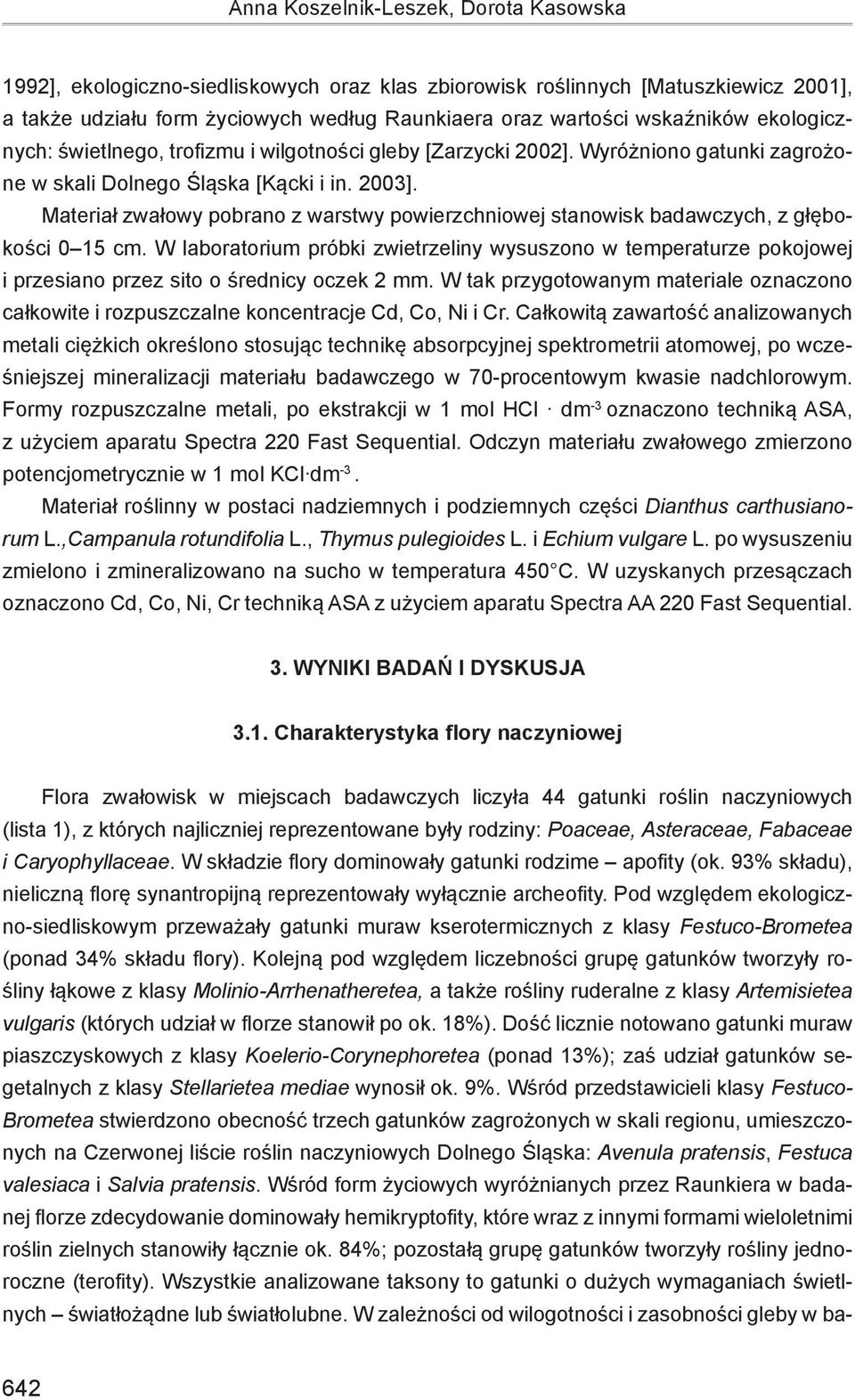 Materiał zwałowy pobrano z warstwy powierzchniowej stanowisk badawczych, z głębokości 0 15 cm.