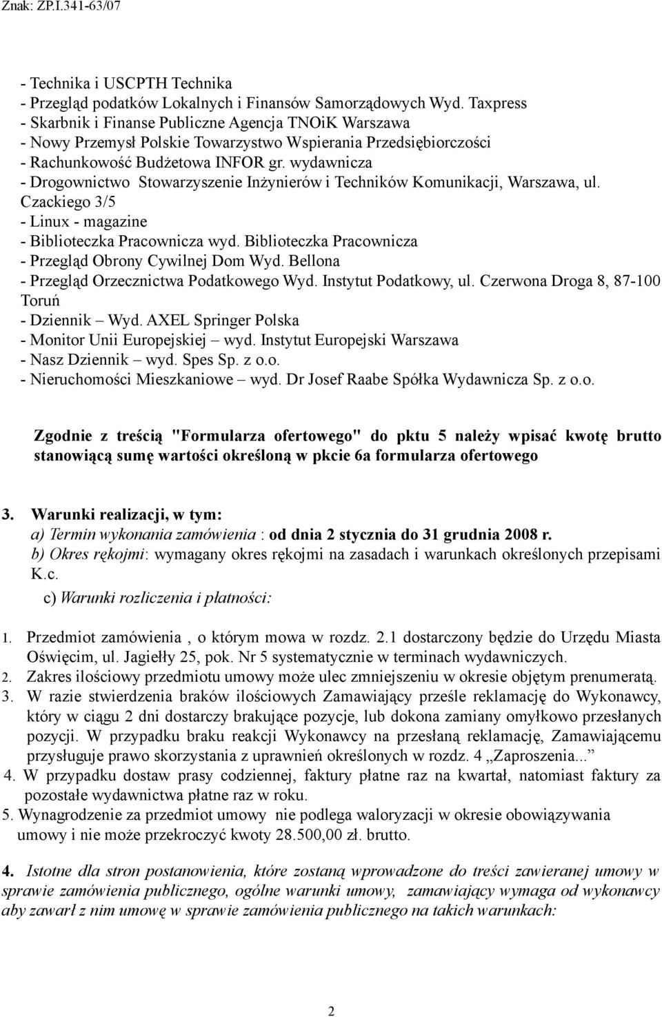 wydawnicza - Drogownictwo Stowarzyszenie Inżynierów i Techników Komunikacji, Warszawa, ul. Czackiego 3/5 - Linux - magazine - Biblioteczka Pracownicza wyd.