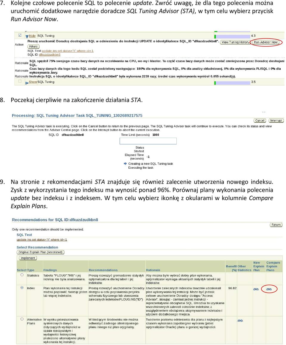 Run Advisor Now. 8. Poczekaj cierpliwie na zakończenie działania STA. 9.