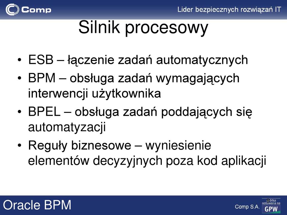 obsługa zadań poddających się automatyzacji Reguły