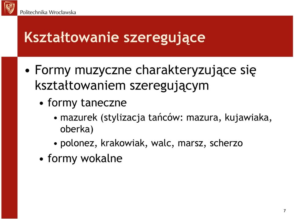 formy taneczne mazurek (stylizacja tańców: mazura,