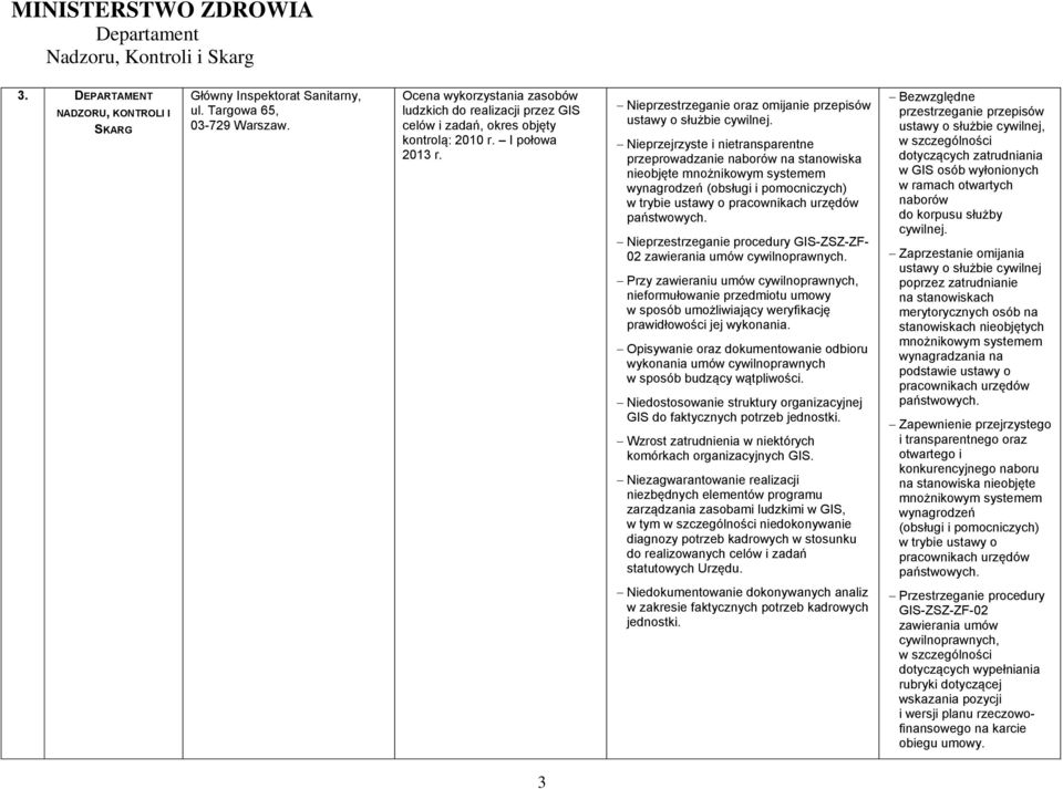 Nieprzejrzyste i nietransparentne przeprowadzanie naborów na stanowiska nieobjęte mnożnikowym systemem wynagrodzeń (obsługi i pomocniczych) w trybie ustawy o pracownikach urzędów Nieprzestrzeganie