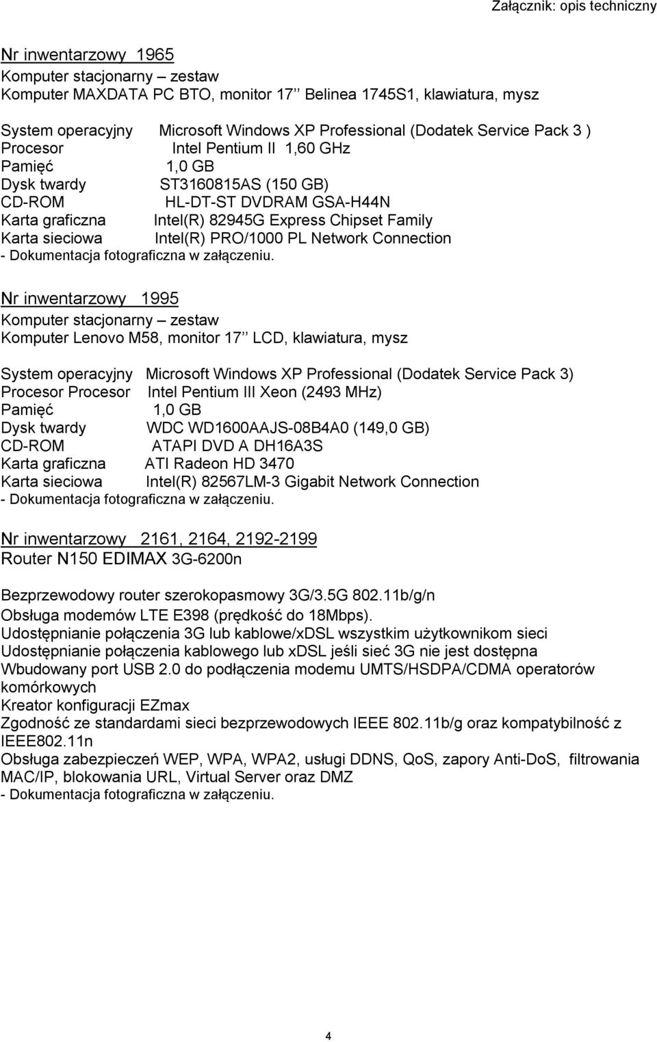 Karta sieciowa Intel(R) PRO/1000 PL Network Connection - Dokumentacja fotograficzna w załączeniu.