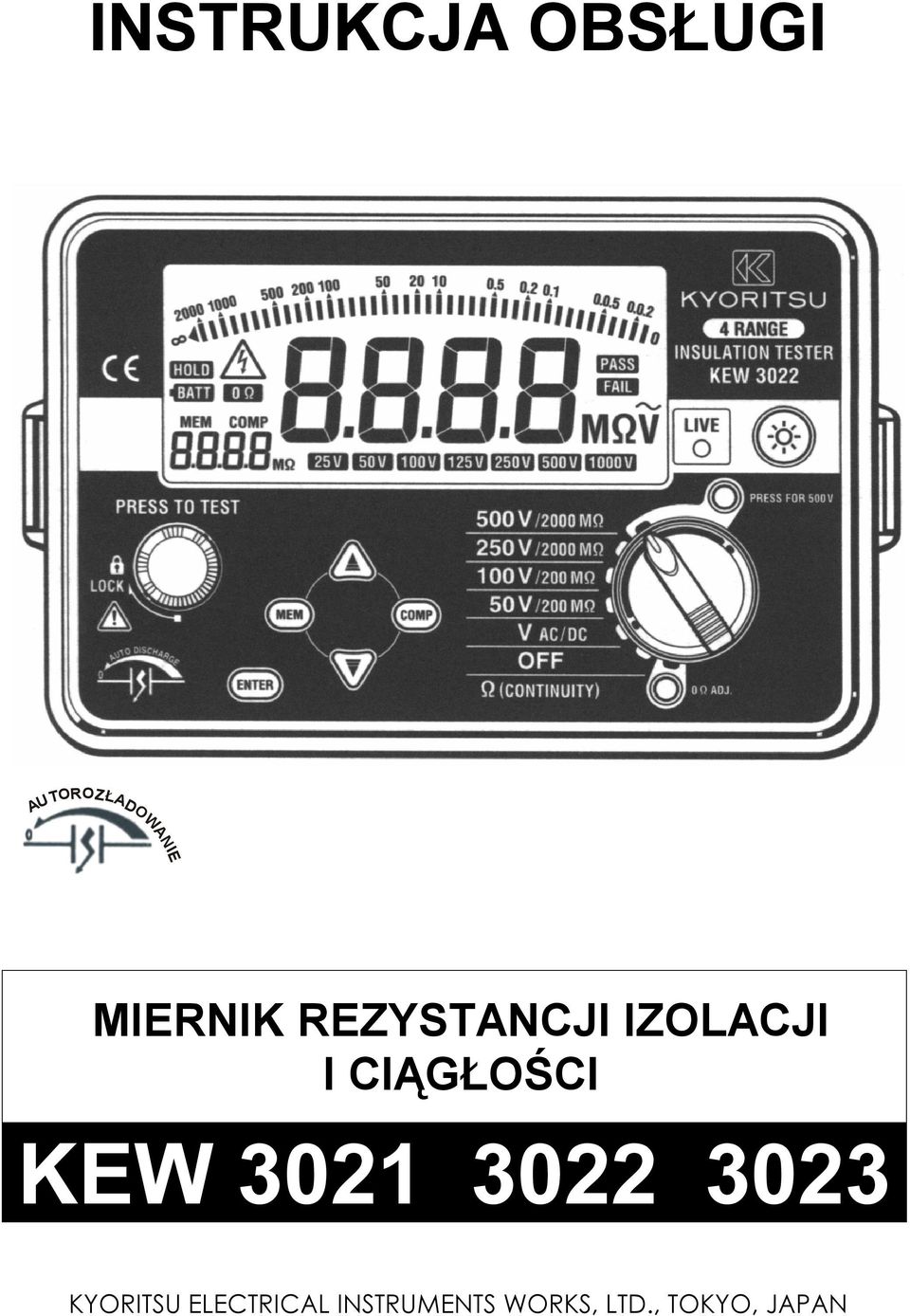 CIĄGŁOŚCI KEW 3021 3022 3023 KYORITSU