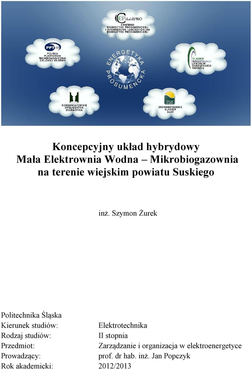 Szymon Żurek Politechnika Śląska Kierunek studiów: Elektrotechnika Rodzaj studiów: