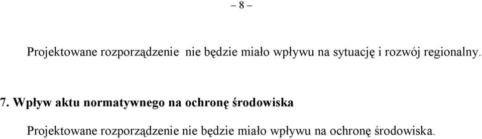 Wpływ aktu normatywnego na ochronę środowiska