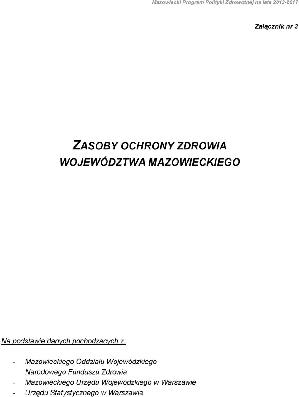 danych pochodzących z: - Oddziału Wojewódzkiego Narodowego Funduszu