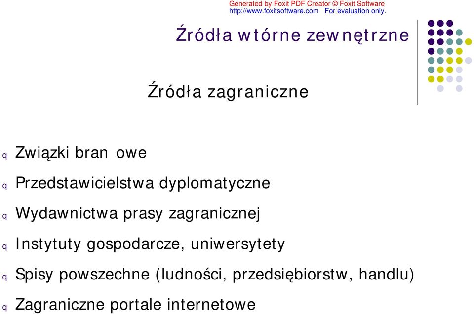 zagranicznej Instytuty gospodarcze, uniwersytety Spisy