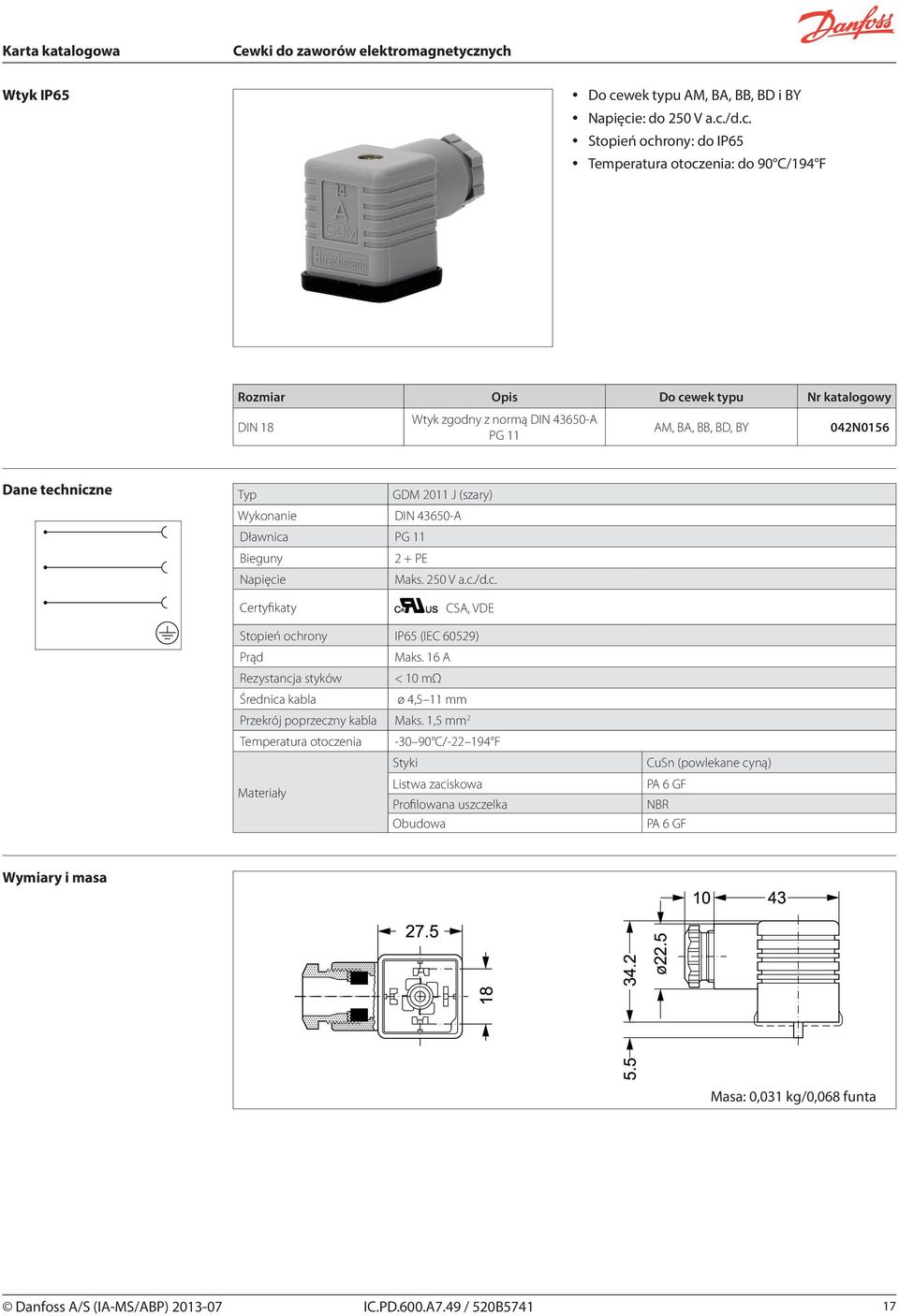 e: do 250 V a.c.