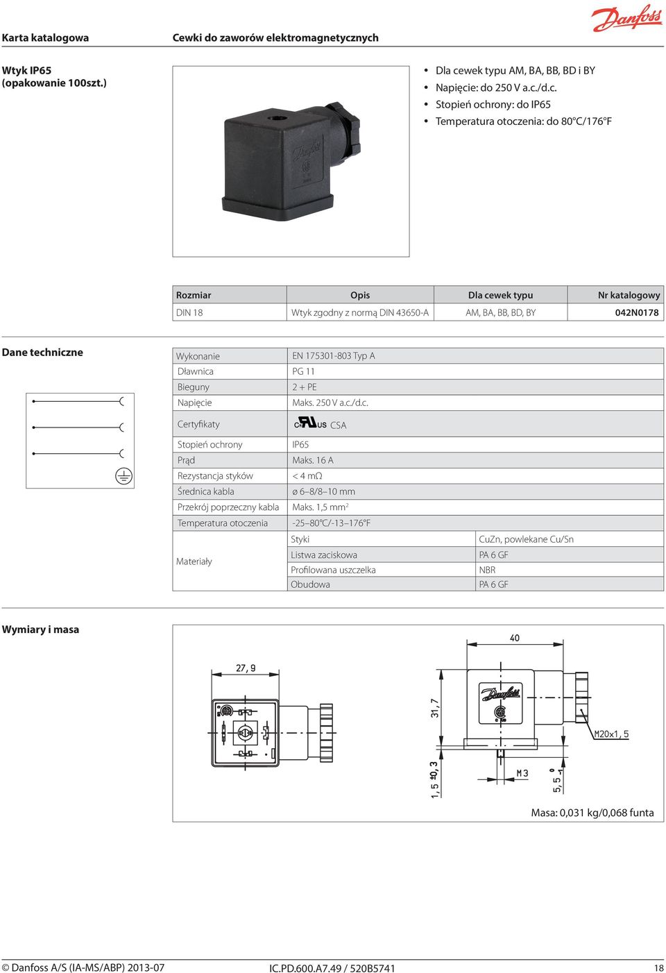 e: do 250 V a.c.