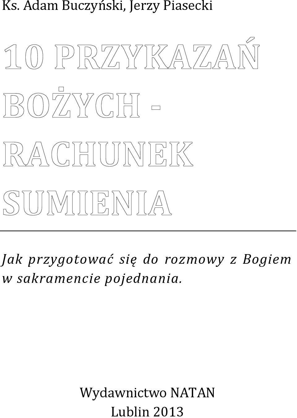 rozmowy z Bogiem w sakramencie