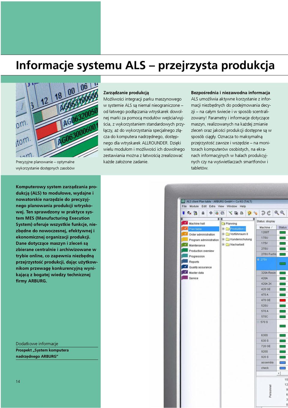 nadrzędnego, dostępnego dla wtryskarek ALLROUNDER. Dzięki wielu modułom i możliwości ich dowolnego zestawiania można z łatwością zrealizować każde założone zadanie.