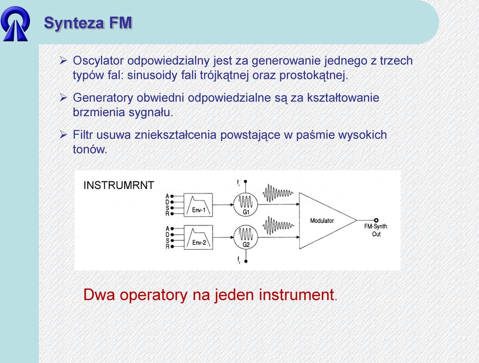 Generatory obwiedni odpowiedzialne są za kształtowanie brzmienia sygnału.