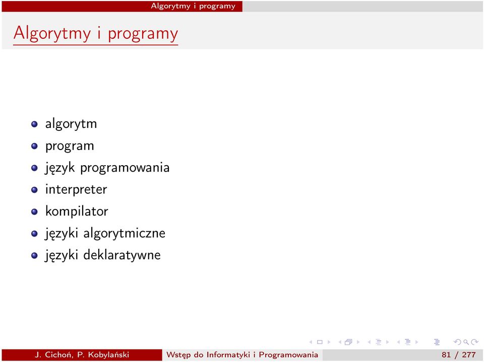 algorytmiczne języki deklaratywne J.