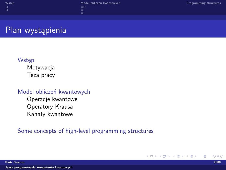 kwantowe Operatory Krausa Kanały kwantowe