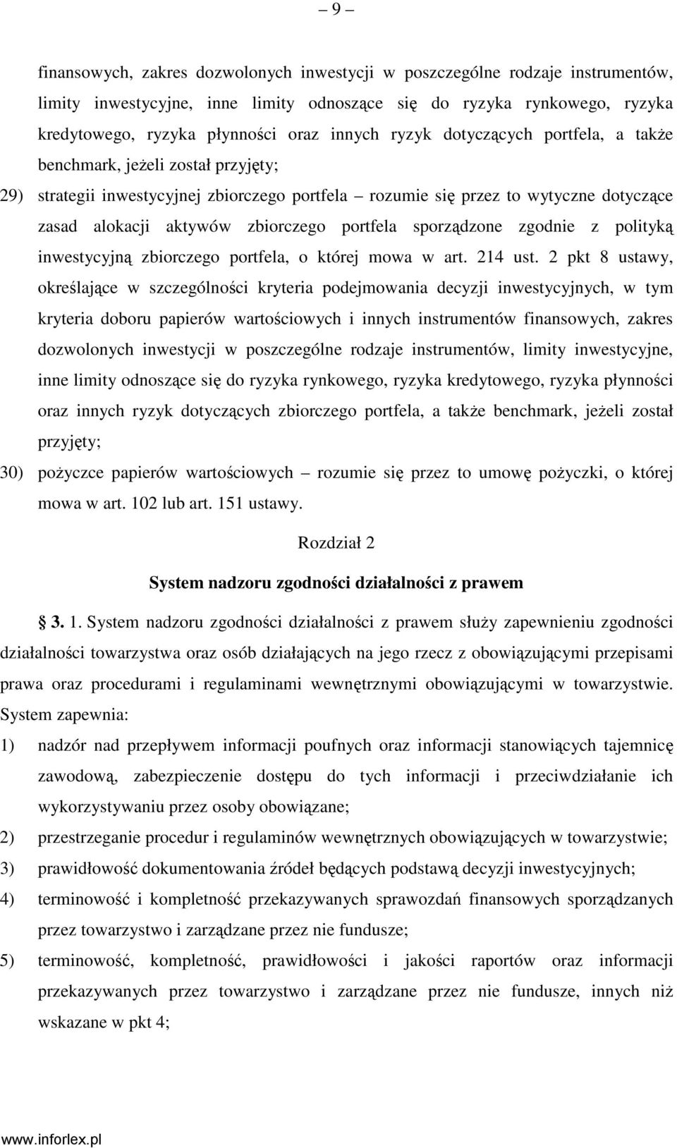 portfela sporządzone zgodnie z polityką inwestycyjną zbiorczego portfela, o której mowa w art. 214 ust.