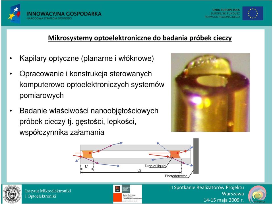 optoelektroniczych systemów pomiarowych Badanie właściwości nanoobjętościowych