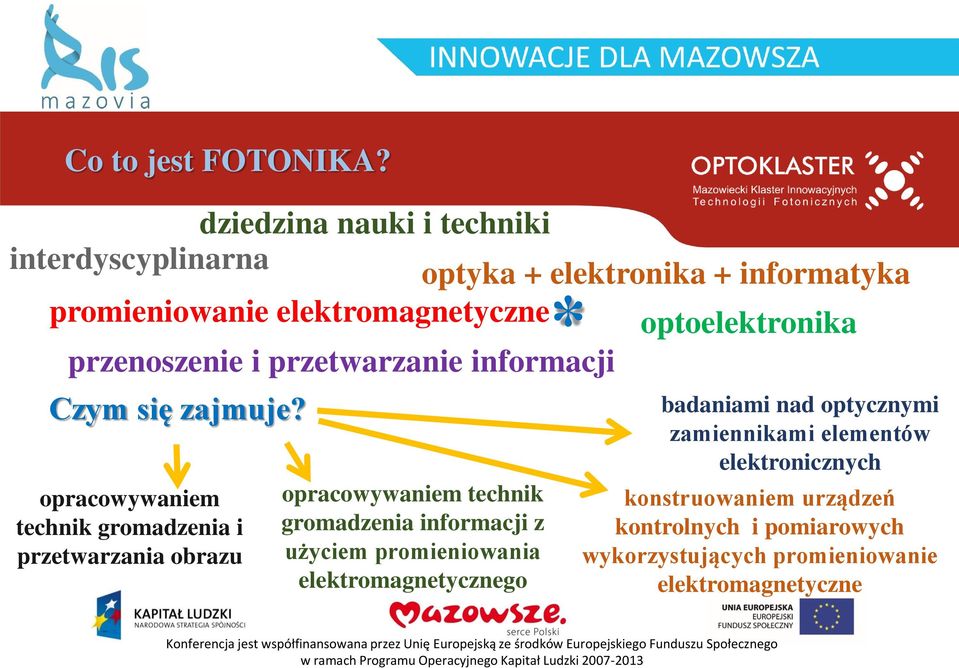 optoelektronika przenoszenie i przetwarzanie informacji Czym się zajmuje?