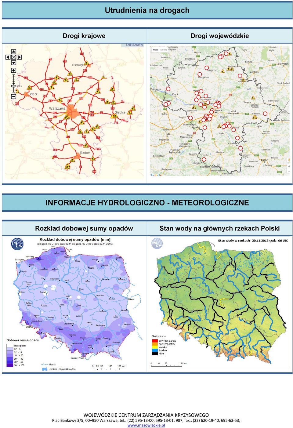 HYDROLOGICZNO - METEOROLOGICZNE Rozkład