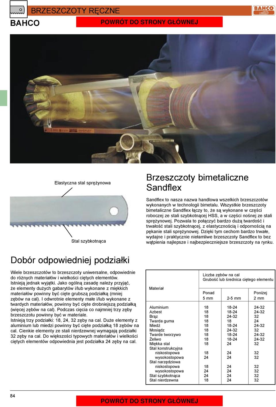 Pozwala to połączyć bardzo dużą twardość i trwałość stali szybkotnącej, z elastycznością i odpornością na pękanie stali sprężynowej.