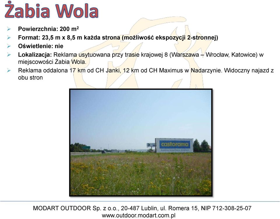 Katowice) w miejscowości Żabia Wola.