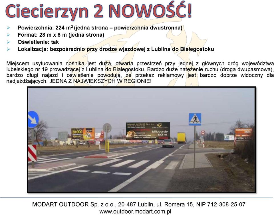 prowadzącej z Lublina do Białegostoku.
