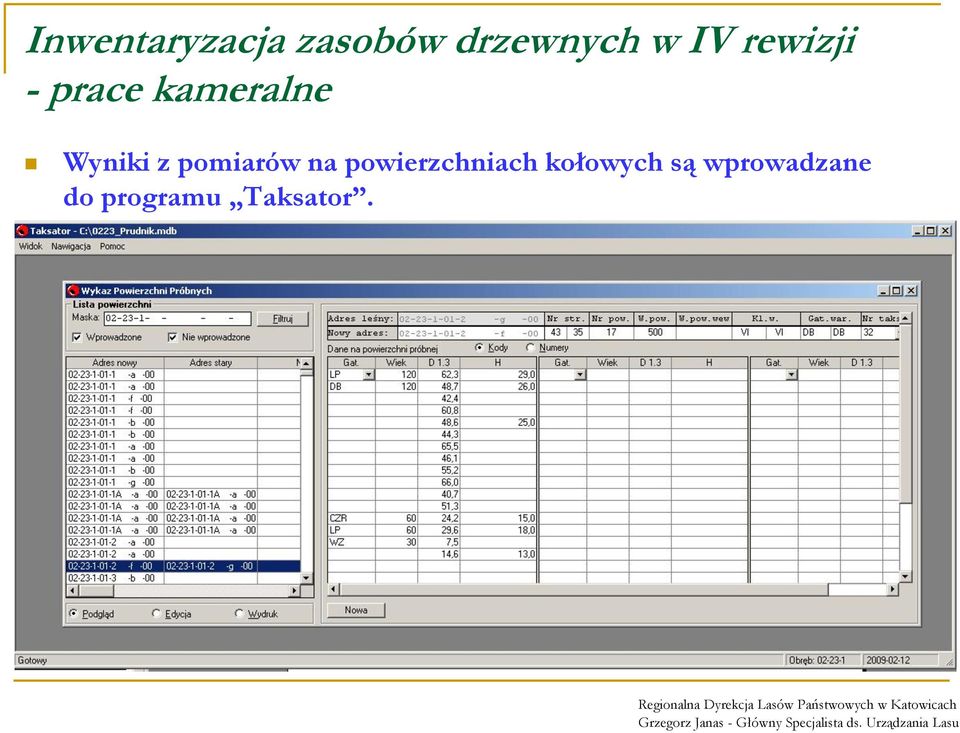 powierzchniach kołowych