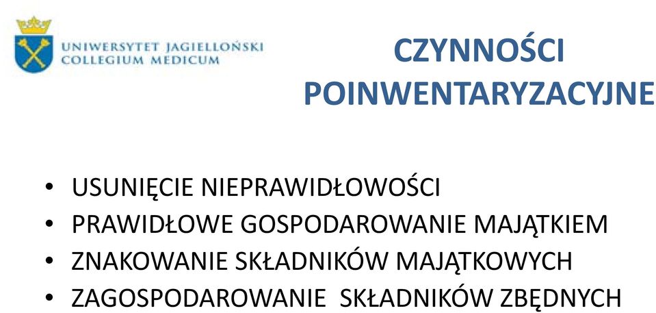 GOSPODAROWANIE MAJĄTKIEM ZNAKOWANIE