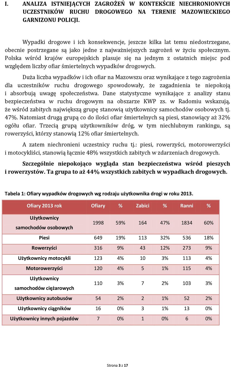 Polska wśród krajów europejskich plasuje się na jednym z ostatnich miejsc pod względem liczby ofiar śmiertelnych wypadków drogowych.