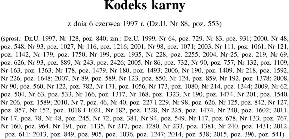 626, Nr 93, poz. 889, Nr 243, poz. 2426; 2005, Nr 86, poz. 732, Nr 90, poz. 757, Nr 132, poz. 1109, Nr 163, poz. 1363, Nr 178, poz. 1479, Nr 180, poz. 1493; 2006, Nr 190, poz. 1409, Nr 218, poz.