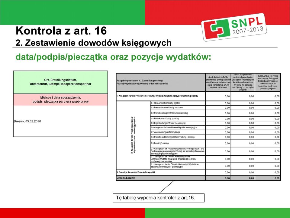 data/podpis/pieczątka oraz