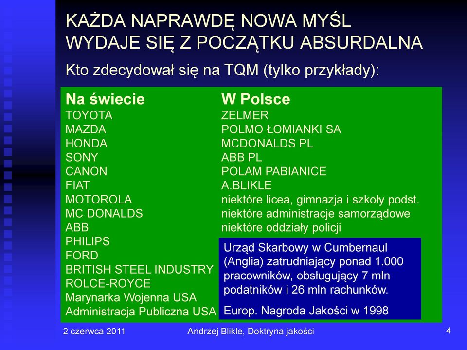 ŁOMIANKI SA MCDONALDS PL ABB PL POLAM PABIANICE A.BLIKLE niektóre licea, gimnazja i szkoły podst.