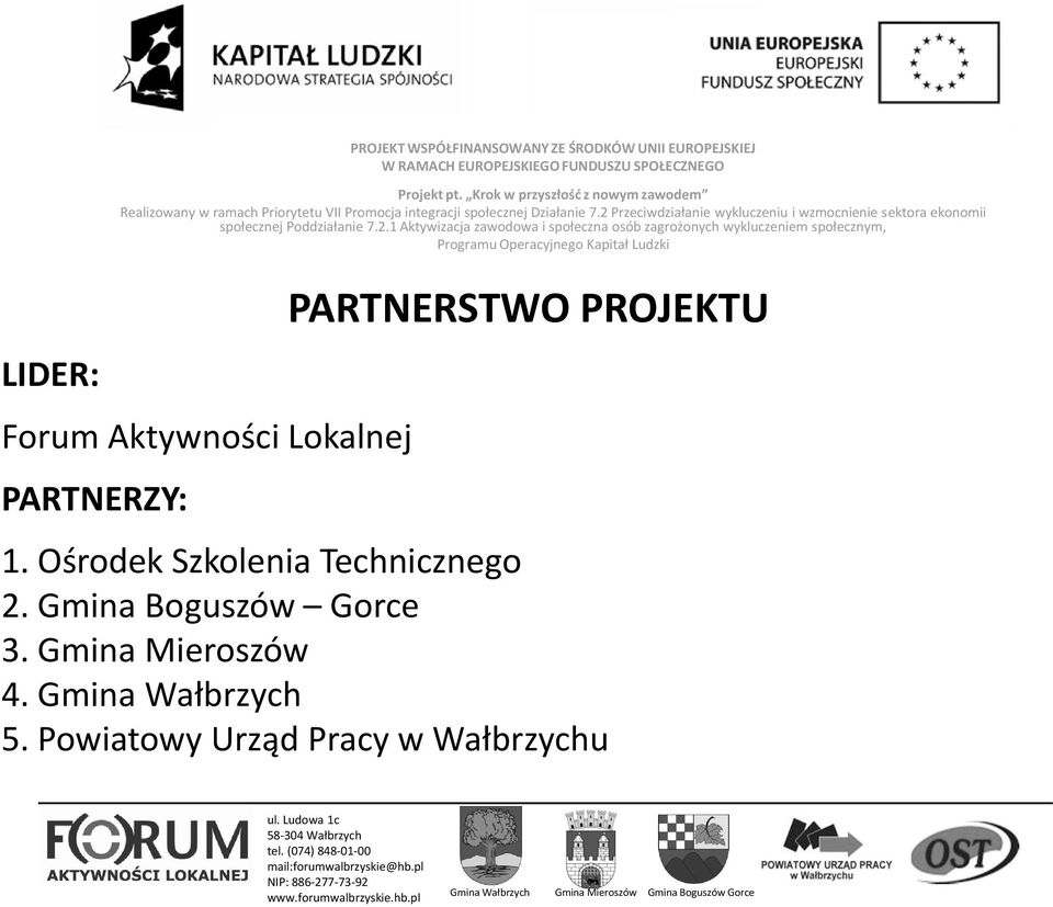 PROJEKTU 1. Ośrodek Szkolenia Technicznego 2.