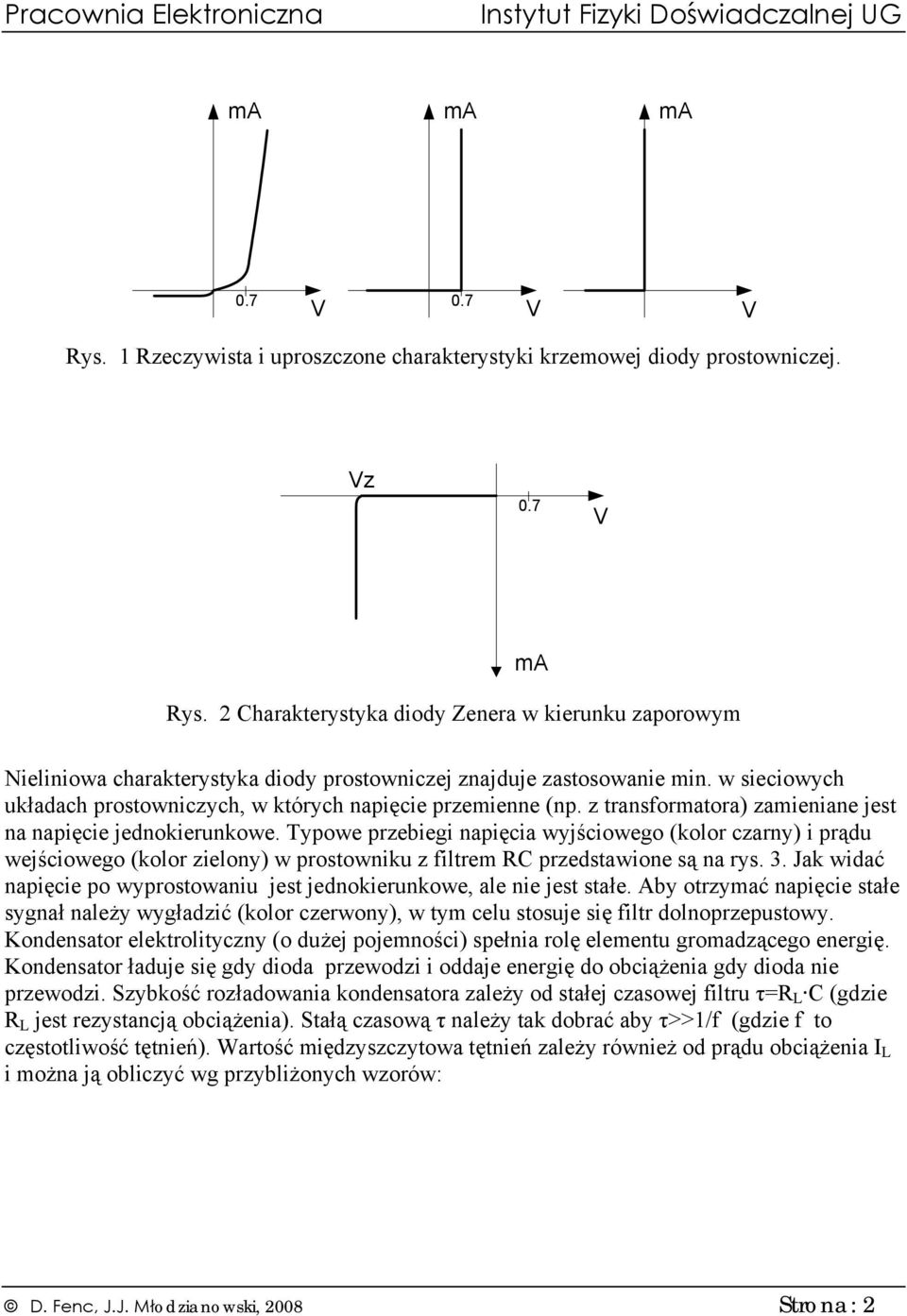 z transformatora) zamieniane jest na napięcie jednokierunkowe.