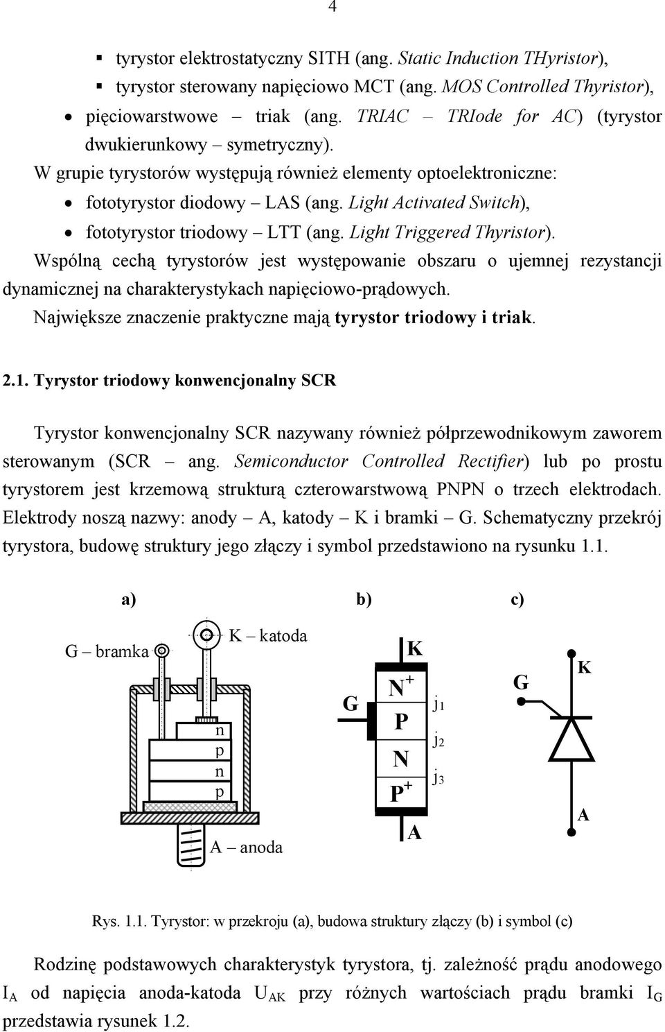 Light ctivated Switch), fototyrystor triodowy LTT (ang. Light Triggered Thyristor).