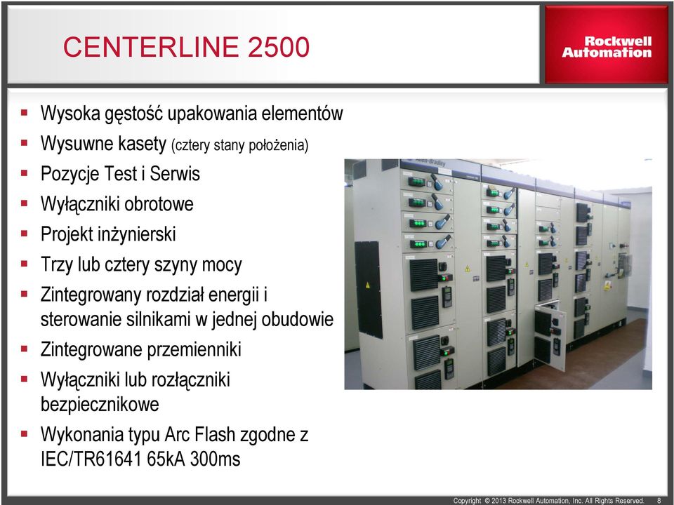 Zintegrowany rozdział energii i sterowanie silnikami w jednej obudowie Zintegrowane