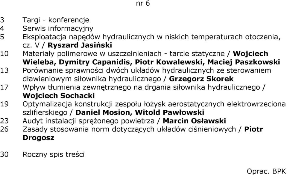 sprawności dwóch układów hydraulicznych ze sterowaniem dławieniowym siłownika hydraulicznego / Grzegorz Skorek 17 Wpływ tłumienia zewnętrznego na drgania siłownika hydraulicznego